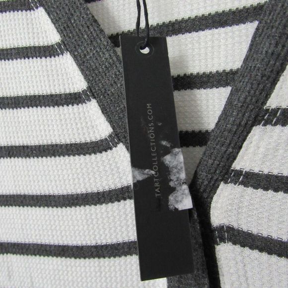 Tart Collections Ray Button Front Longline Dress Black and White Striped Sz 1x - Picture 5 of 6